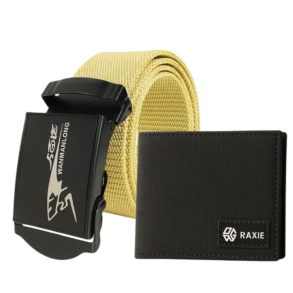 RAXIE Dompet Raxie Canvas Pendek Hitam Gratis Ikat Pinggang Bahan Katun thumbnail 5