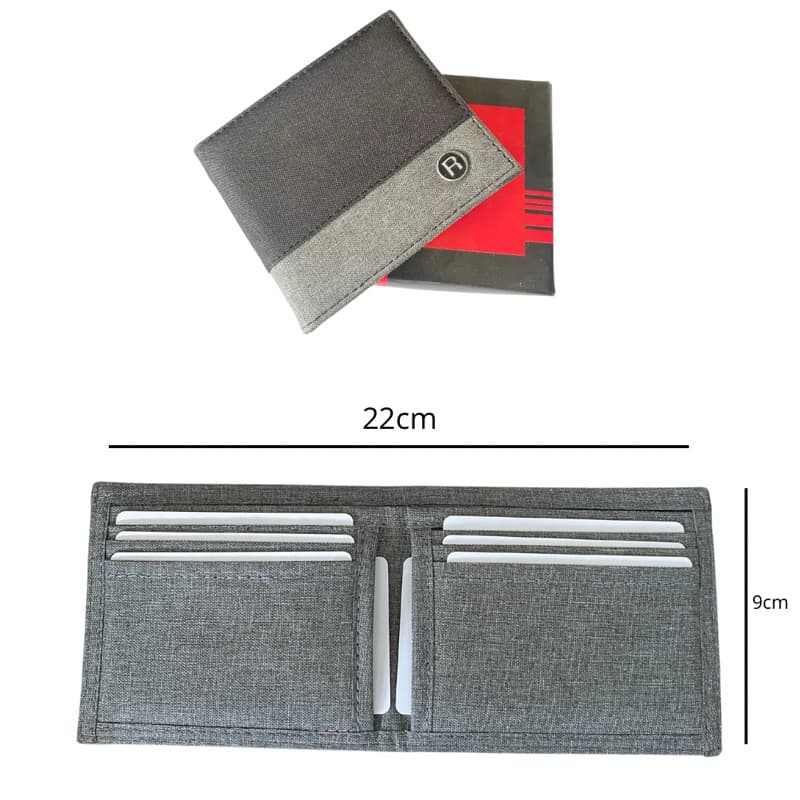 Dompet Pria Dompet Lipat Bahan Canvas thumbnail 5