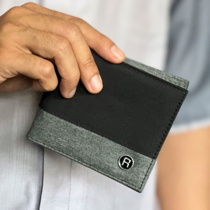Dompet Pria Dompet Lipat Bahan Canvas thumbnail 2
