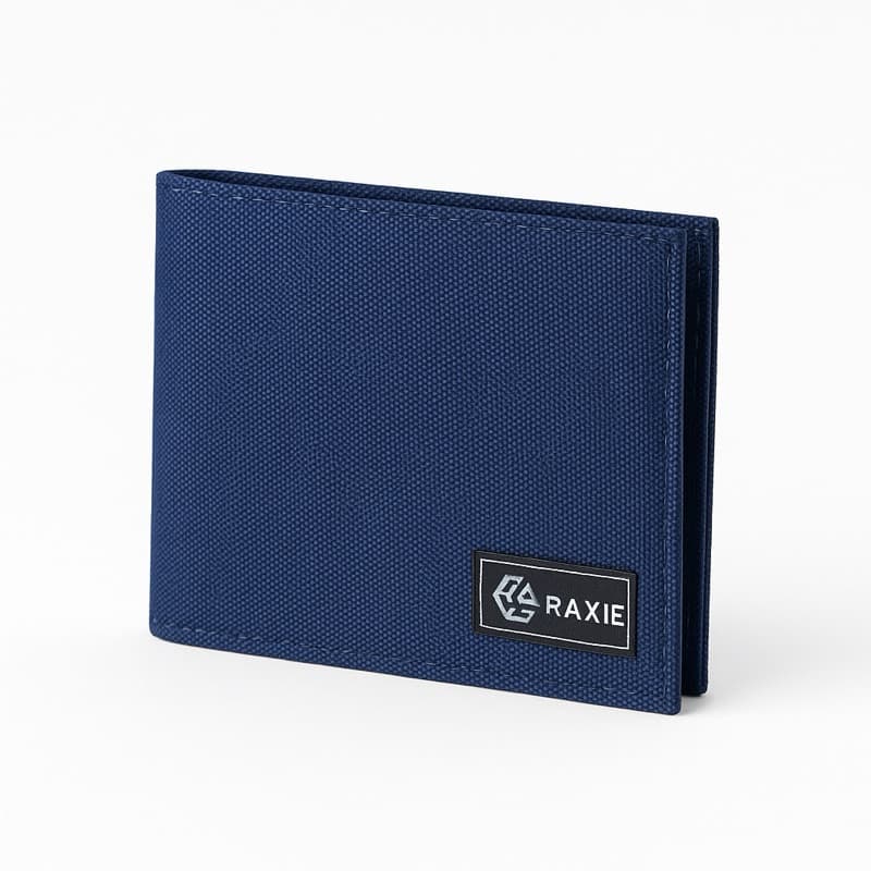 RAXIE-Dompet Pria Dompet Pendek Bahan Canvas Motif Polos Kartu Cowok thumbnail 6