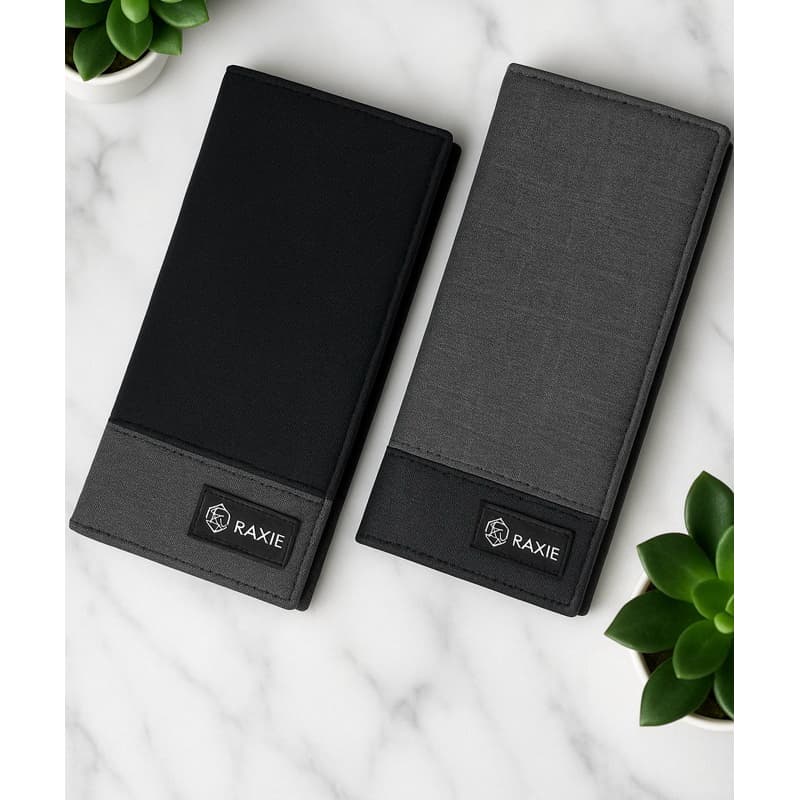 RAXIE-Dompet PANJANG Pria Bahan Canvas untuk Kartu dan Uang - Cowok