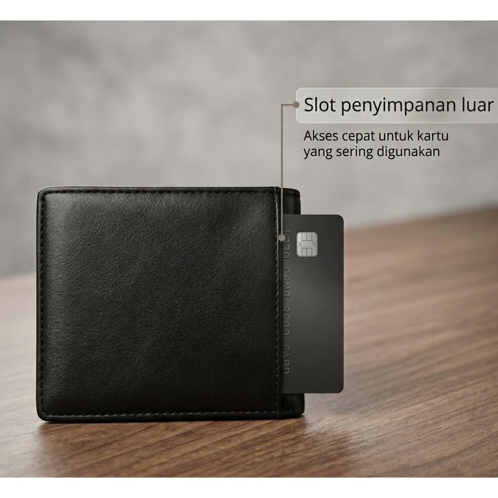 Dompet Kulit Lipat Tiga Kulit PU Premium RX003 thumbnail 5