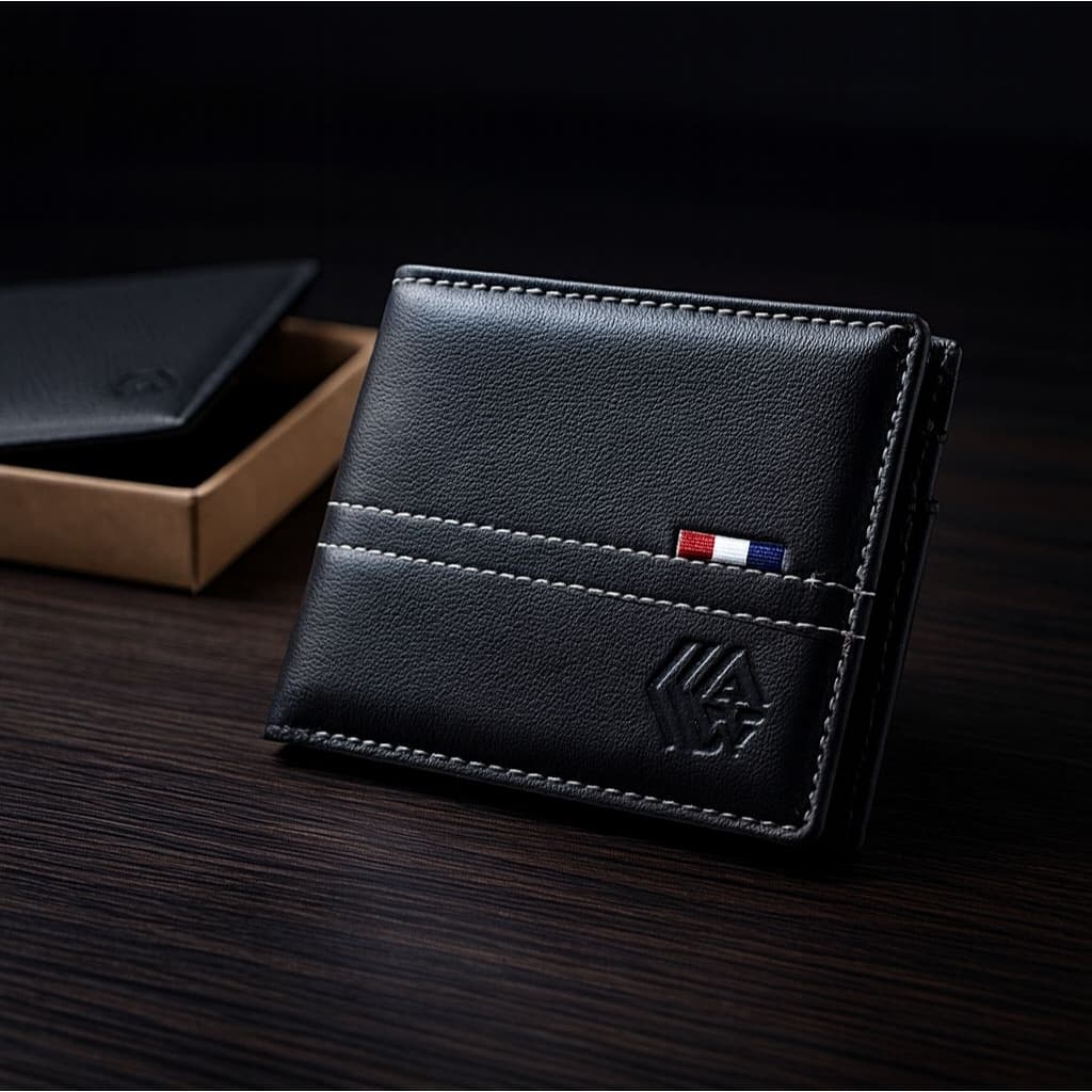 RAXIE Dompet Pria PU Leather - Men's Slim Wallet Elegant & Minimalis RX24 thumbnail 2