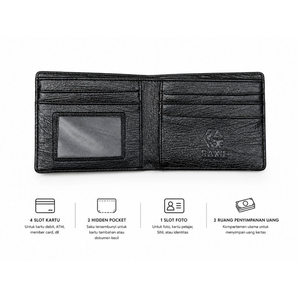 RAXIE Dompet Pria Kulit PU Premium Elegan  Wood Grain RX006 thumbnail 7