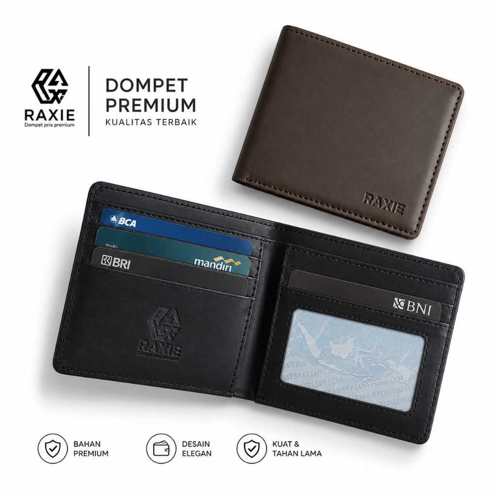 RAXIE - Wallet men's Dompet Pria Dompet Kulit PU Premium RX01 thumbnail 5
