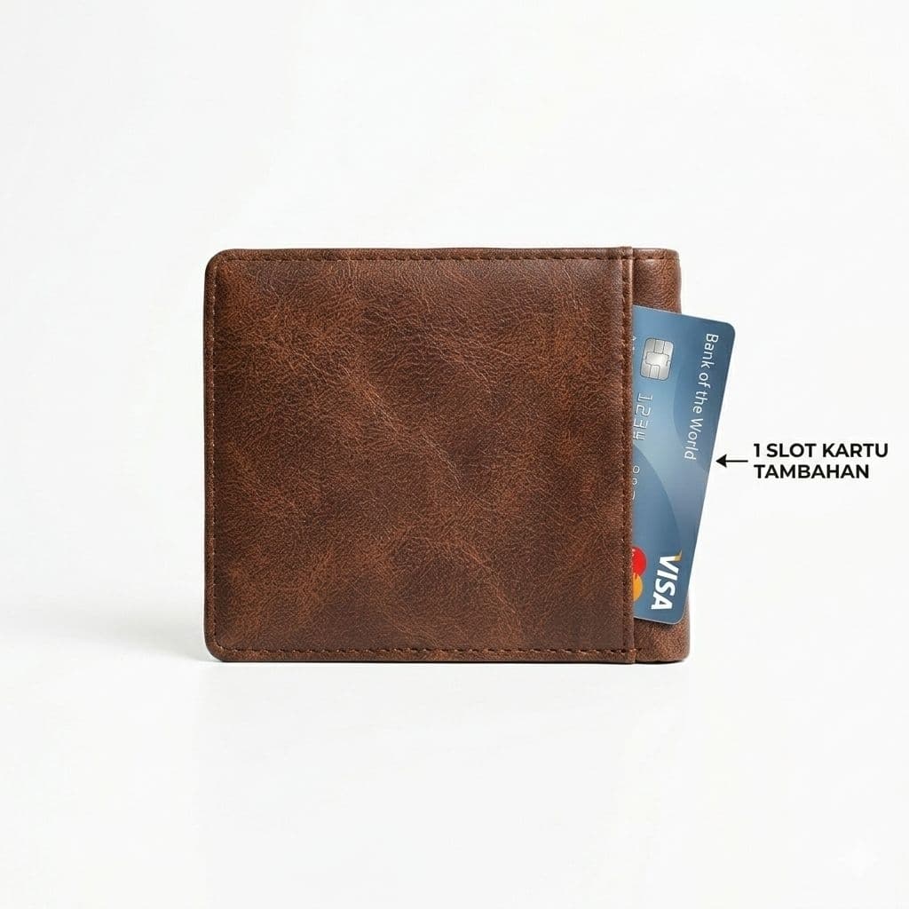 RAXIE Slim Wallet Premium PU - Dompet Pria Kulit Dompet Pendek Lipat 3 RX015 thumbnail 5