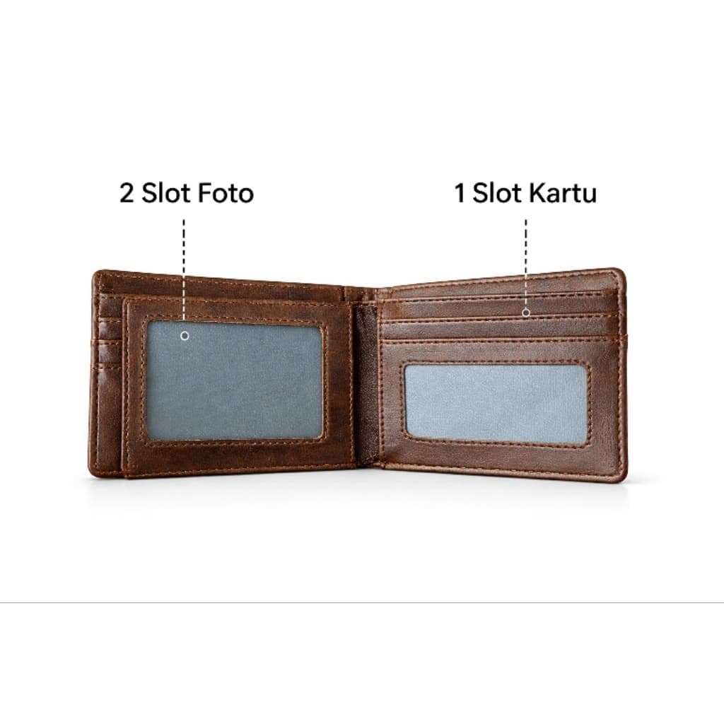 RAXIE Dompet Pria Trifold – Premium PU Leather Wallet Simple & Elegant RX003 thumbnail 3
