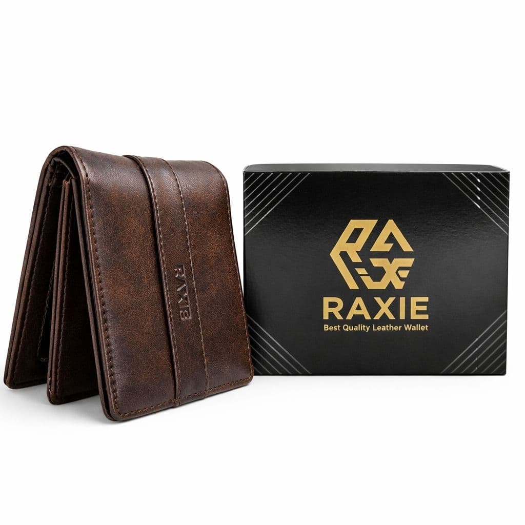 RAXIE Slim Wallet Premium PU - Dompet Pria Kulit Dompet Pendek Lipat 3 RX015 thumbnail 1