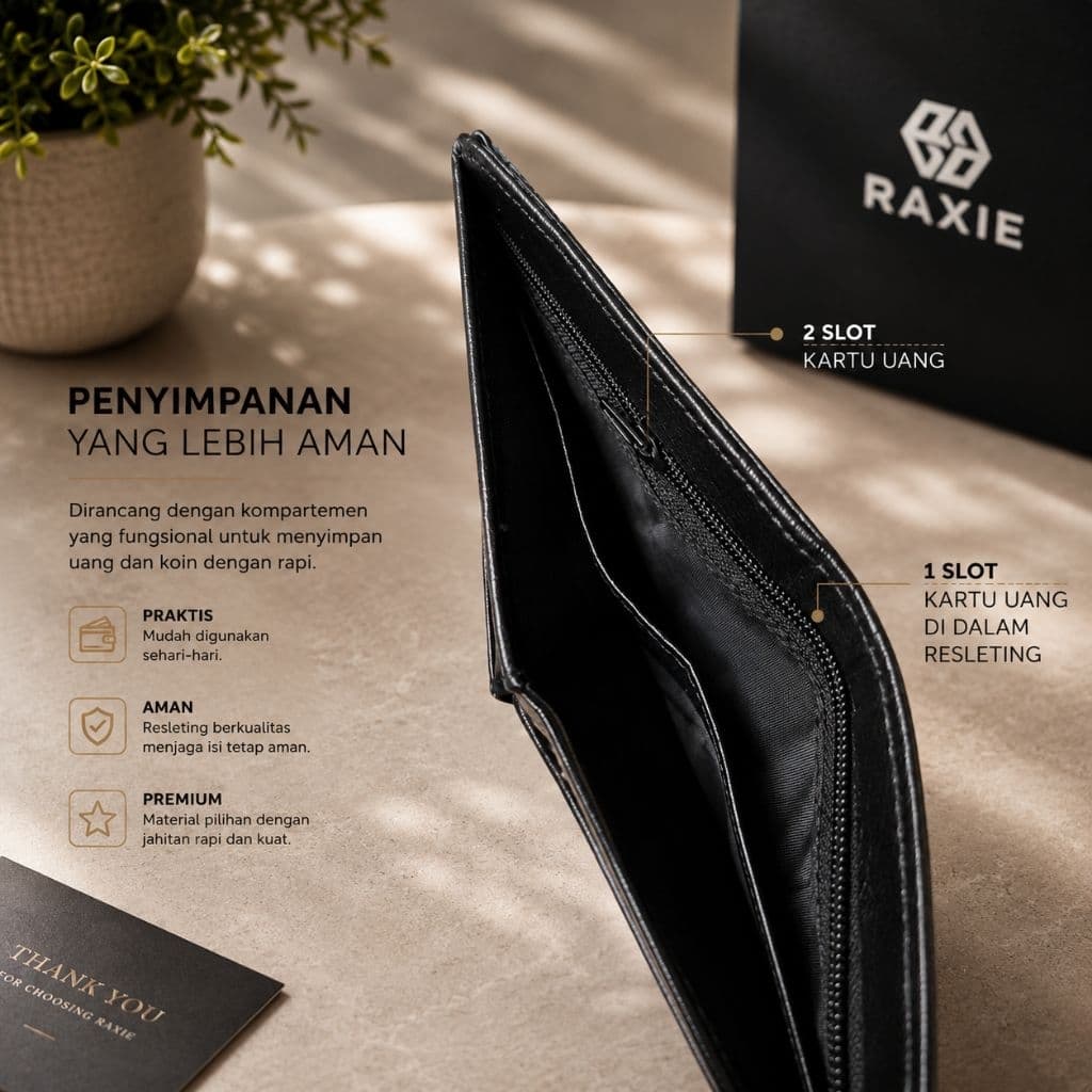 RAXIE Wallet Men's Dompet Pria Kulit sintetis RX012 thumbnail 6
