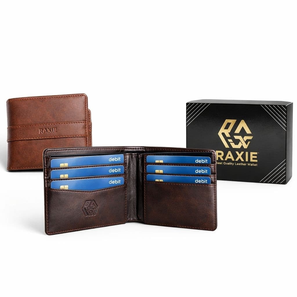 RAXIE Slim Wallet Premium PU - Dompet Pria Kulit Dompet Pendek Lipat 3 RX015 thumbnail 4