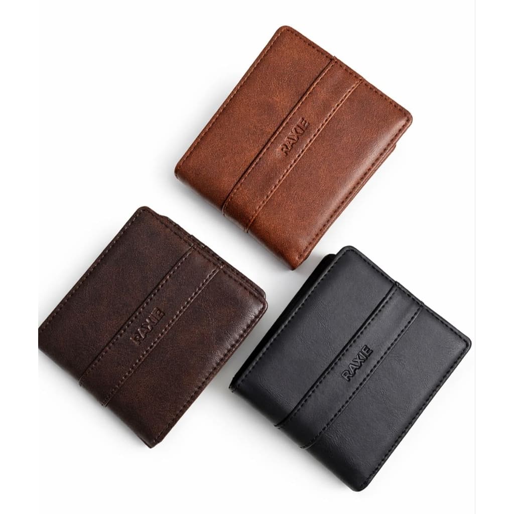 RAXIE Slim Wallet Premium PU - Dompet Pria Kulit Dompet Pendek Lipat 3 RX015 thumbnail 7