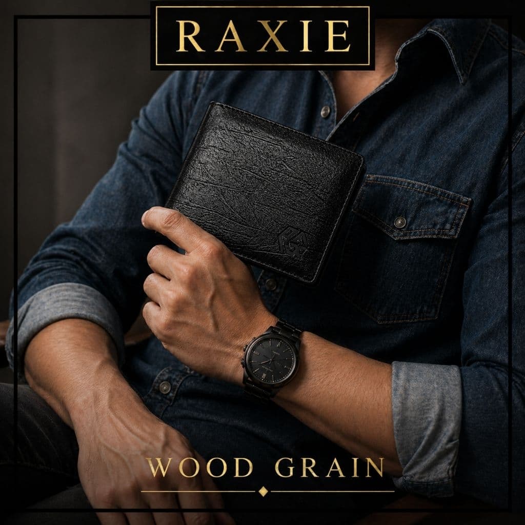 RAXIE Dompet Pria Kulit PU Premium Elegan  Wood Grain RX006 thumbnail 6