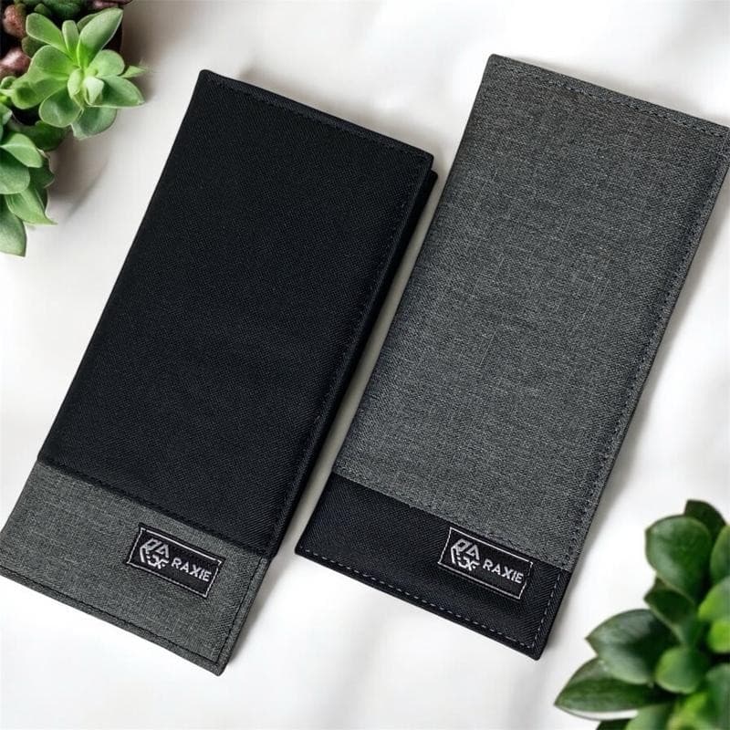 RAXIE-Dompet PANJANG Pria Bahan Canvas untuk Kartu dan Uang - Cowok thumbnail 8